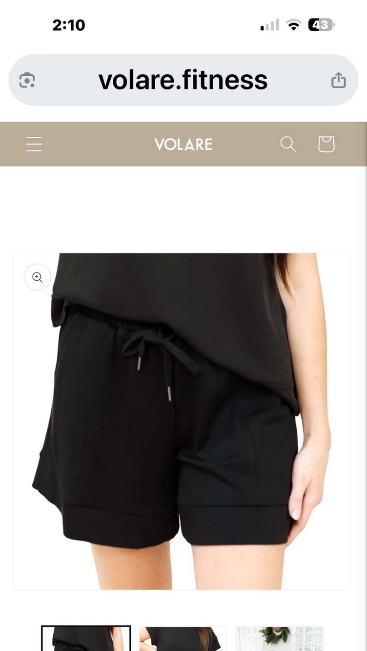 Volare Lounge Set Shorts Black Size S